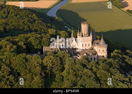 Schloss Marienburg, Luftaufnahme, Wald, Region Hannover, Niedersachsen, Deutschland Stockfoto