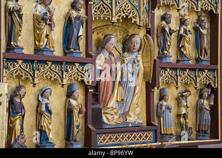 inneren Stiftskirche, historische Altar, Klosterkirche, Wunstorf, Region Hannover, Niedersachsen, Norddeutschland Stockfoto