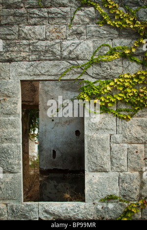 Nahaufnahme von einem zerstörten Haus im Libanon Nahost Stockfoto