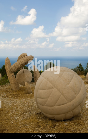 Freilichtmuseum in Rachana Libanon arbeiten von Anachar Basbous der libanesischen Künstler angezeigt Stockfoto