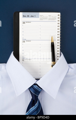 Persönlichen Organizer und Hemd, Business-Konzept Stockfoto