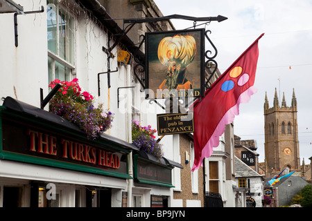 Die Türken den Kopf des älteste Pub in Penzance Stockfoto