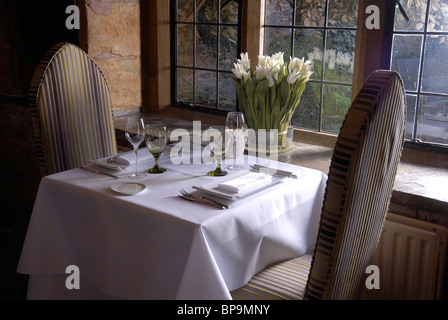 Das Gleichgewicht Restaurant Fawsley Hall Hotel, Northamptonshire Stockfoto