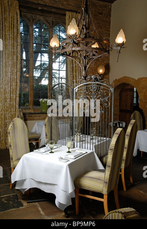 Das Gleichgewicht Restaurant Fawsley Hall Hotel, Northamptonshire Stockfoto