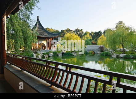 Am schönen chinesischen Garten in der Huntington Library. Stockfoto