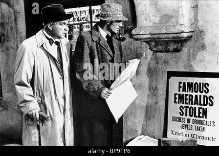 NIGEL BRUCE, Basil Rathbone, der Perle des Todes, 1944 Stockfoto