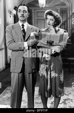 WILLIAM POWELL, Myrna Loy, der dünne Mann nach Hause geht, 1944 Stockfoto