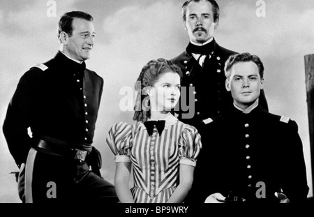 JOHN WAYNE SHIRLEY TEMPLE HENRY FONDA JOHN AGAR FORT APACHE (1948) Stockfoto