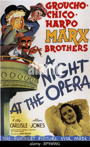 FILMPLAKAT EINE NACHT IN DER OPER (1935) Stockfoto