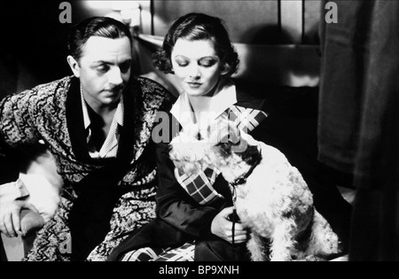 WILLIAM POWELL, Myrna Loy, DER DÜNNE MANN, 1934 Stockfoto