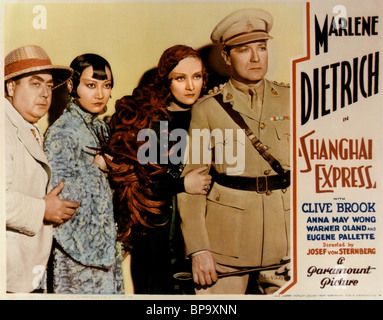 MARLENE-DIETRICH-FILM-POSTER-SHANGHAI-EXPRESS (1932) Stockfoto