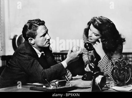 SPENCER TRACY, Katharine Hepburn, FRAU DES JAHRES, 1942 Stockfoto