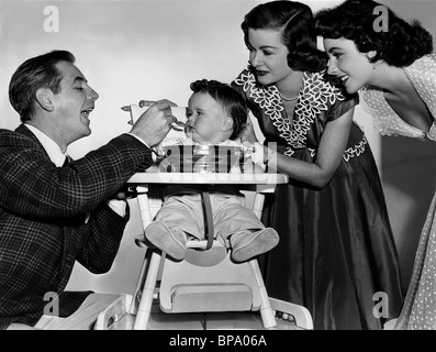 DON TAYLOR JOAN BENNETT ELIZABETH TAYLOR VATER WENIG DIVIDENDE (1951) Stockfoto