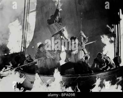 SEGLER IM BOOT ZU VERMEIDEN FEUER AKTION IM NORDATLANTIK (1943) Stockfoto