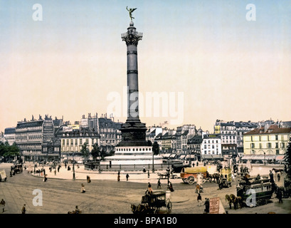 Platz De La Bastille, Paris, Frankreich, um 1900 Stockfoto