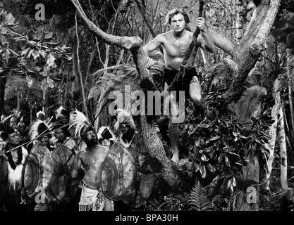 LEX BARKER TARZAN UND DAS SKLAVENMÄDCHEN (1950) Stockfoto