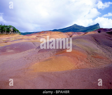Chamarel farbige Erde, Black River District, Republik von Mauritius Stockfoto
