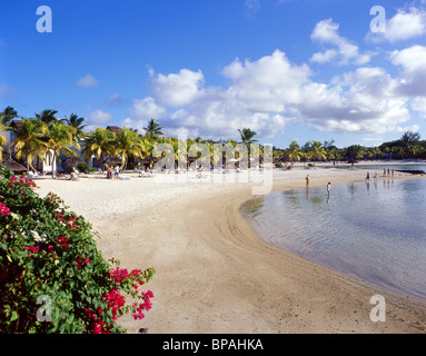 Strand Blick, Le Touessrok Sun Hotel Trou d ' Eau Douce, Flacq Bezirk, Republik von Mauritius Stockfoto