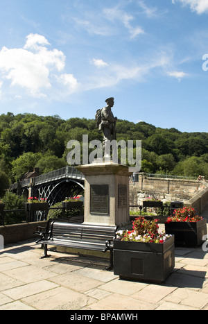 Ironbridge Kriegerdenkmal - Ironbridge, Shropshire. Stockfoto