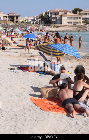 Mallorca Mallorca Strand von Ses Covetes Teil der langen Es Trenc Küste Spanien Stockfoto