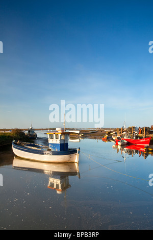 Brancaster Staithe an einem Sommerabend an der Küste von Norfolk Stockfoto