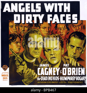 PAT O'BRIEN, James Cagney, Humphrey Bogart, Plakat, Engel mit schmutzigen Gesichtern, 1938 Stockfoto