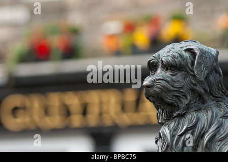 Berühmte Statue des grauen Brüder Bobby den Hund in Edinburgh UK 2010 Stockfoto