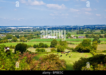Blick vom oberen Wanborough in Richtung Swindon in Wiltshire, England, Vereinigtes Königreich Stockfoto