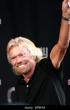 SIR RICHARD BRANSON AN V FESTIVAL CHELMSFORD ESSEX Stockfoto