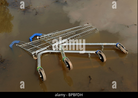 Verlassene Einkaufswagen Stockfoto