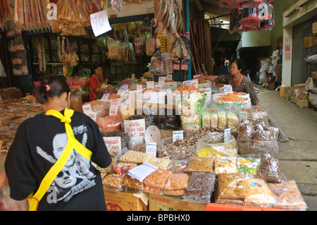 Gewürzmarkt in Chinatown Bangkok, Thailand. Stockfoto