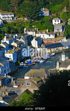 Erhöhten Aussichtspunkt Polperro, Cornwall, UK Stockfoto