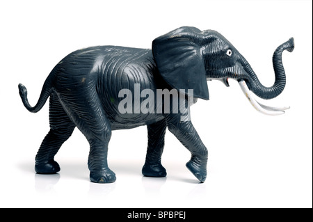 Kunststoff-Spielzeug-Elefanten Stockfoto