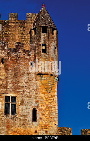 Frankreich: Chateau de Beynac vom Innenhof aus gesehen Stockfoto