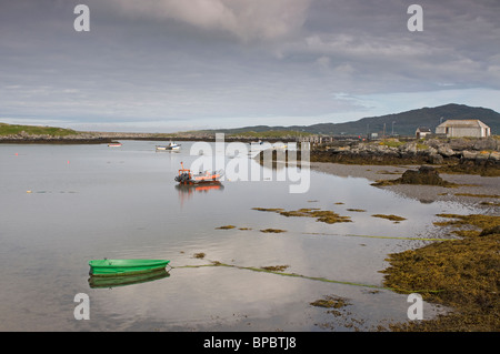 Die kleine geschützte Hafen von Ludag an der Südspitze von South Uist, äußeren Hebriden, Schottland.  SCO 6399 Stockfoto