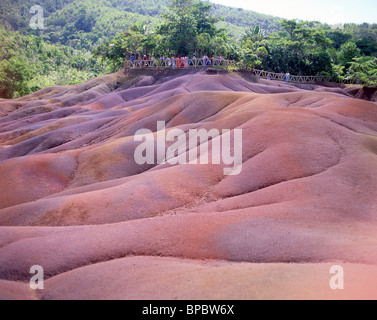 Chamarel farbige Erde, Black River District, Republik von Mauritius Stockfoto