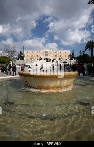 Griechische Parlamentsgebäude Syntagma-Platz, Athen, Griechenland Stockfoto