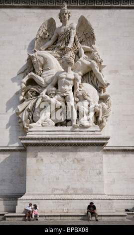 Detail auf den Arc de Triomphe Stockfoto