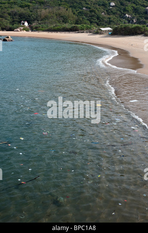 Hong Kong, der Strand zwischen Yung Shue Ha und Tung O auf South Lamma. Leer ist. Stockfoto