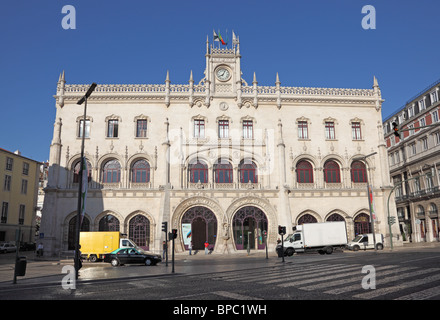 Rossio Bahnhof Bahnhof, Stadtteil Baixa, Lissabon, Portugal Stockfoto