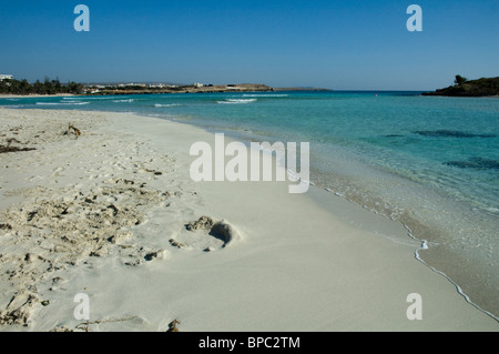 Nissi Beach, Ayia Napa, Mittelmeer, Zypern. Stockfoto