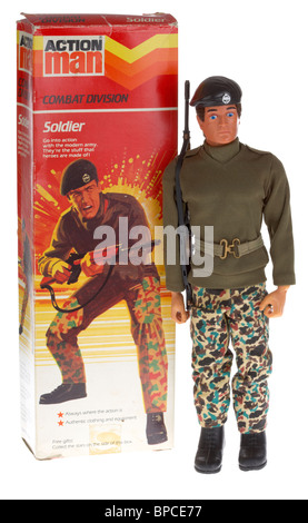 Vintage Aktion Mensch Bekämpfung Division grundlegende Soldat Spätausgabe Stockfoto