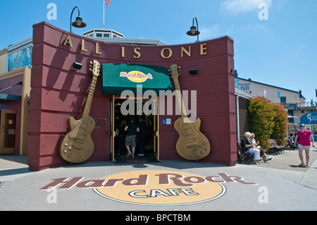 Hard Rock Cafe, Pier 39, Fishermans Wharf, San Francisco, Californien, USA Stockfoto