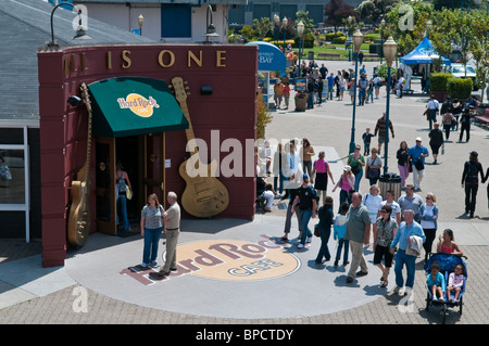 Hard Rock Cafe, Pier 39, Fishermans Wharf, San Francisco, Californien, USA Stockfoto