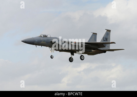 McDonnell Douglas F-15E Strike Eagle All-Wetter-Boden-Angriff Streik Kämpfer von 48th Kämpfer-Flügel an RAF Lakenheath Stockfoto