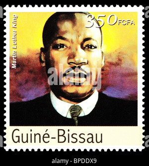 GUINEA-BISSAU-CIRCA 2000: Eine Briefmarke gedruckt in der Republik Guinea-Bissau, Martin Luther King, circa 2000 zeigt Stockfoto