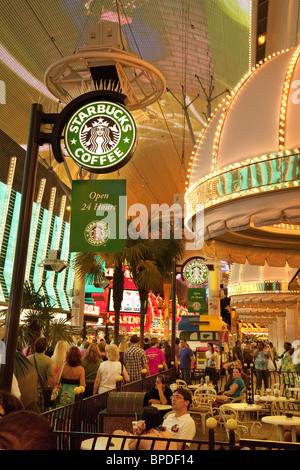 Starbucks, Fremont Street, Downtown Las Vegas, Nevada, USA Stockfoto