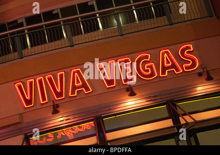 Viva Las Vegas Neon Schild, Fremont St Downtown Las Vegas Nevada, USA Stockfoto