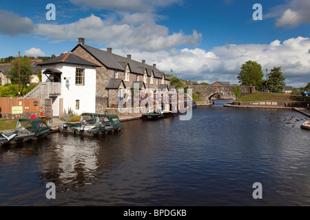 Brecon Ende des Brecon und Monmouthshire-Kanals; Wales Stockfoto