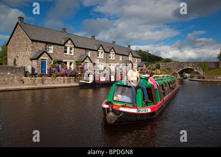 Brecon Ende des Brecon und Monmouthshire-Kanals; Wales Stockfoto